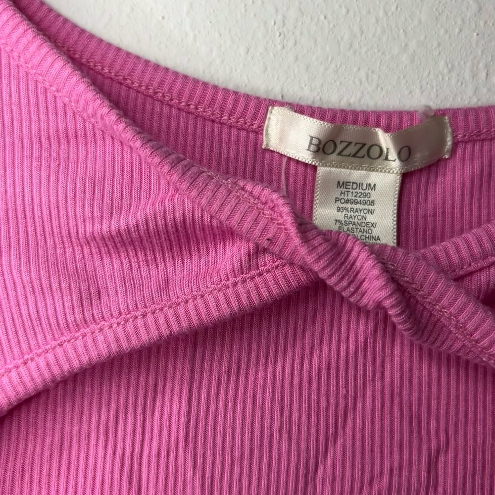 Pink Ribbed Cut-Out Top - Picture 3 of 3